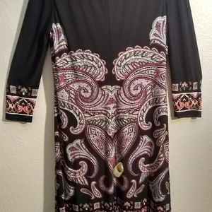 INC. Black dress w/design Size medium